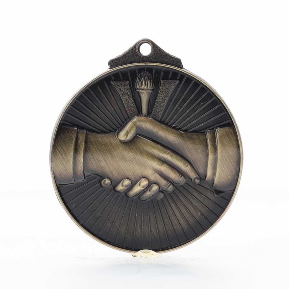 Embossed Handshake Medal 52mm