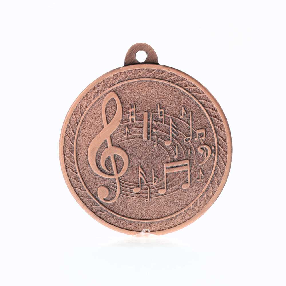 Chevron Music Medal 50mm - Bronze