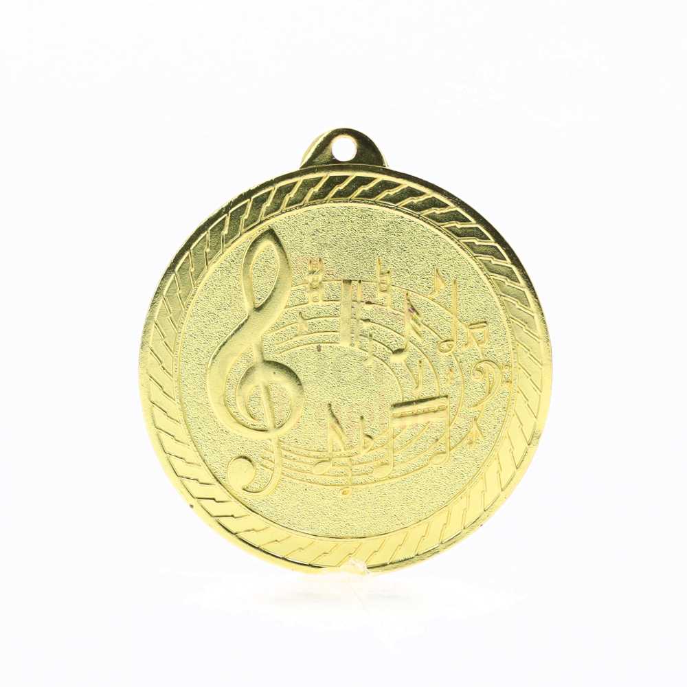 Chevron Music Medal 50mm - Gold