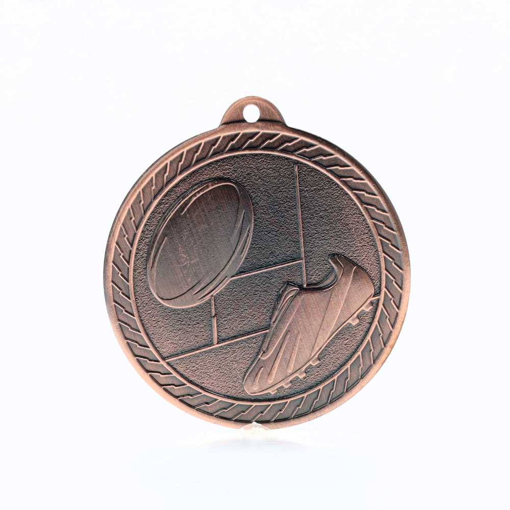 Chevron Rugby Medal 50mm - Bronze