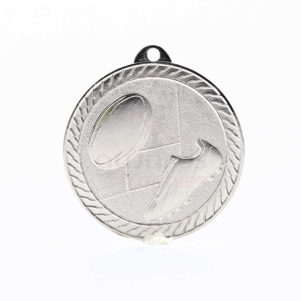 Chevron Rugby Medal 50mm - Silver