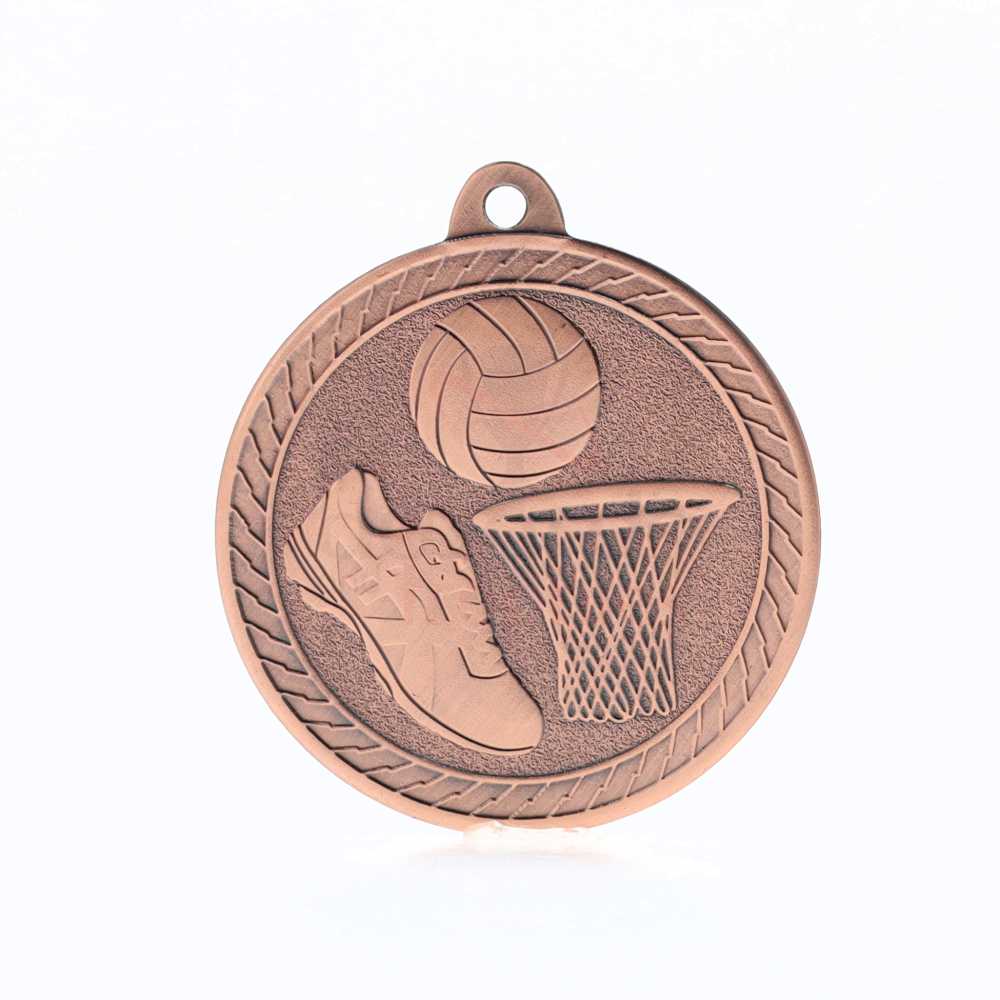 Chevron Netball Medal 50mm - Bronze