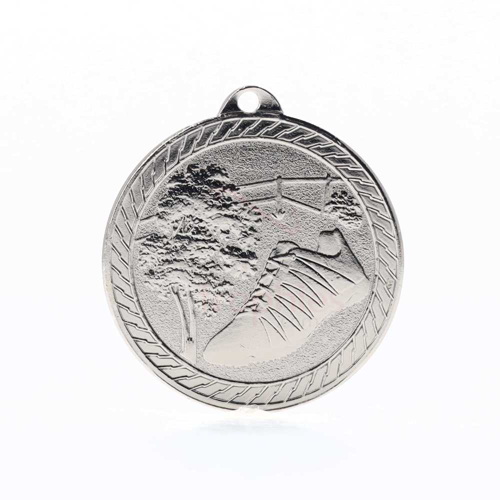 Chevron Cross Country Medal 50mm - Silver