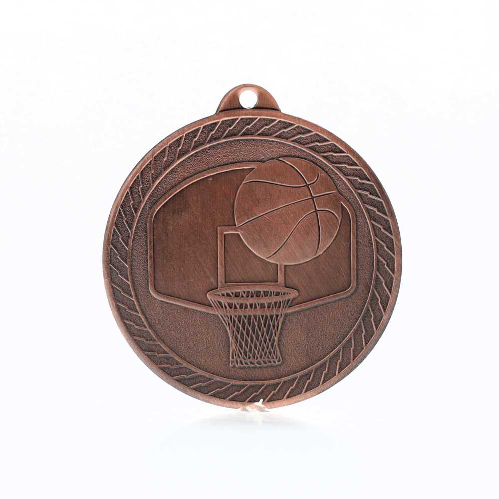 Chevron Basketball Medal 50mm - Bronze