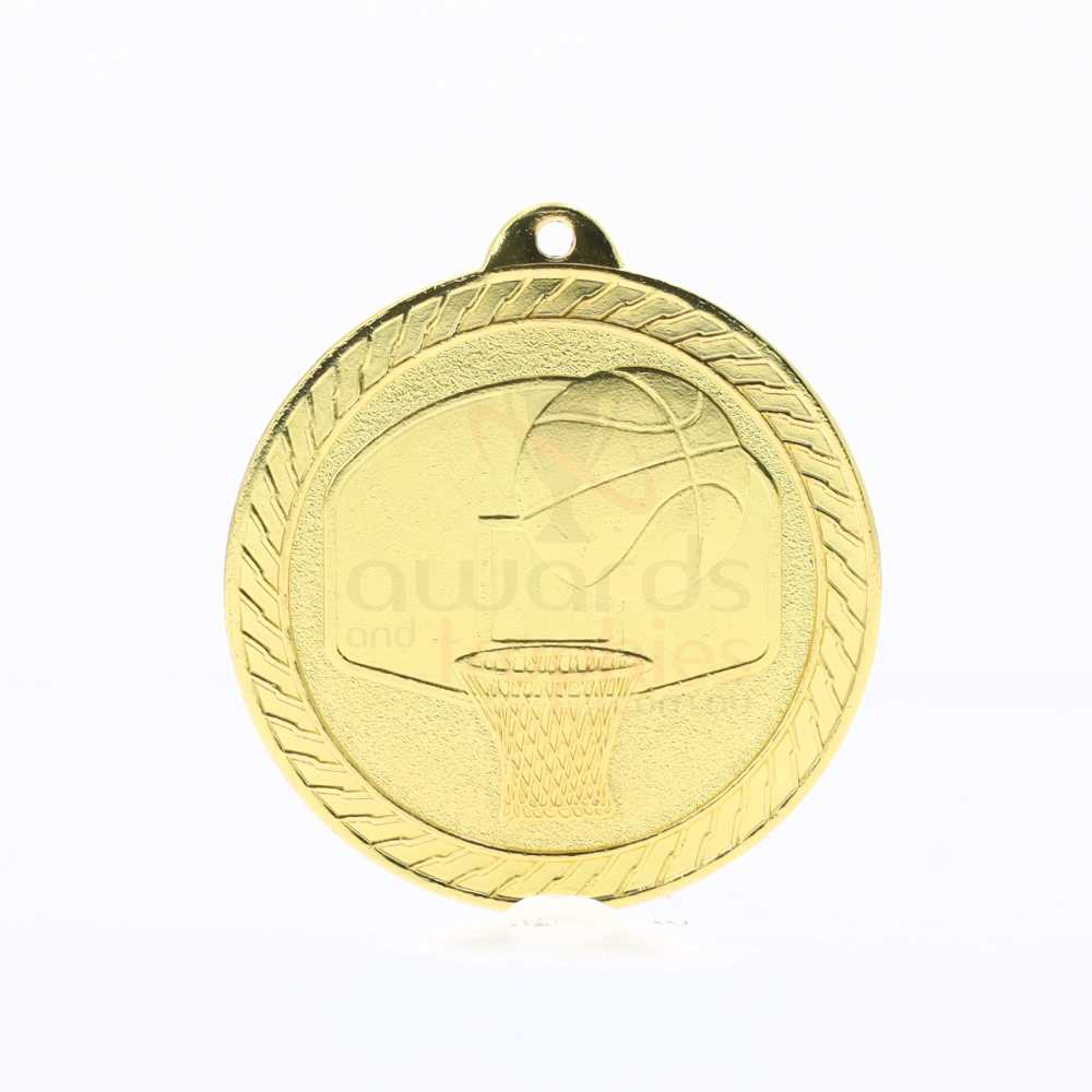 Chevron Basketball Medal 50mm - Gold