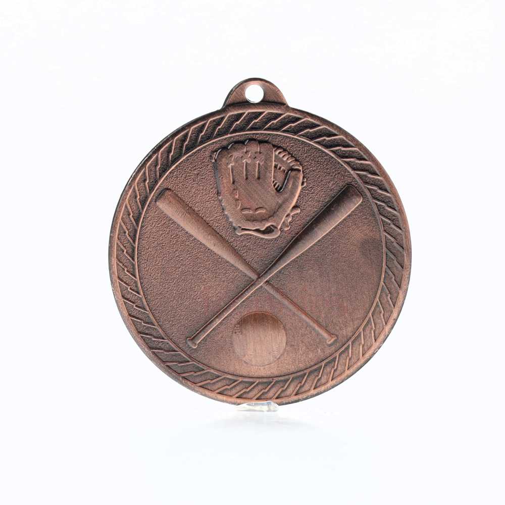Chevron Baseball Medal 50mm - Bronze