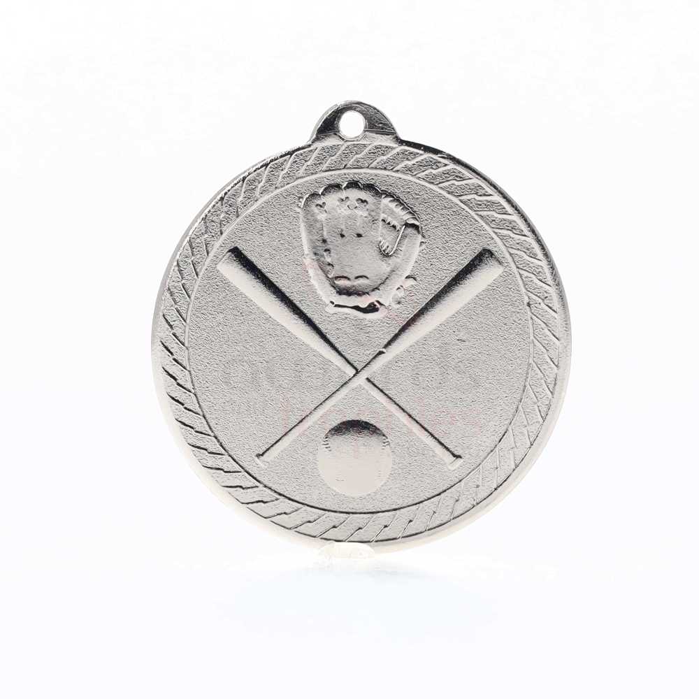 Chevron Baseball Medal 50mm - Silver