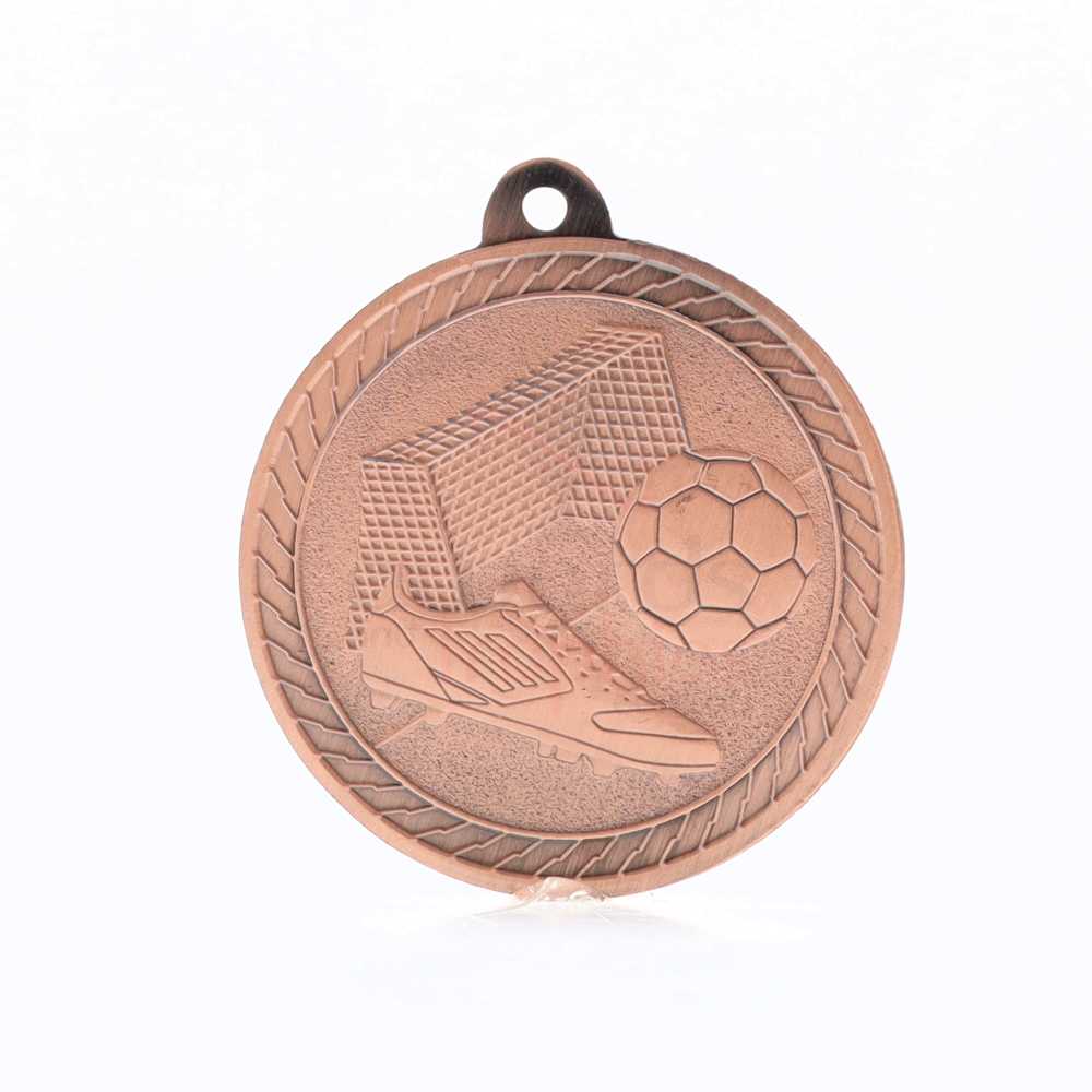 Chevron Soccer Medal 50mm - Bronze