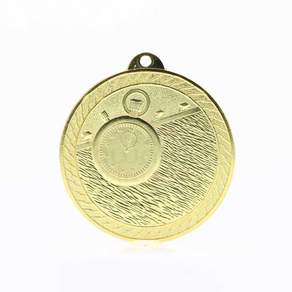 Chevron Swimming Medal 50mm - Gold