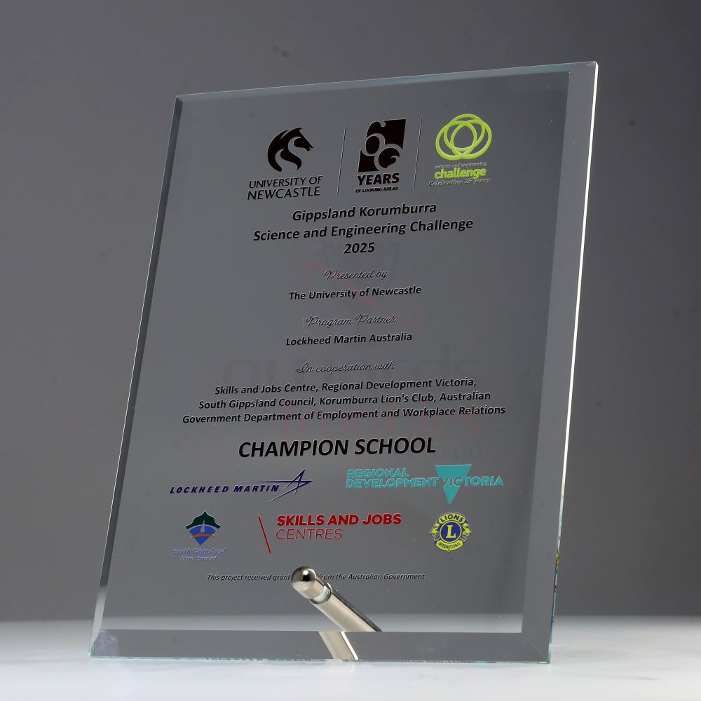 Clear Glass Rectangle 205mm