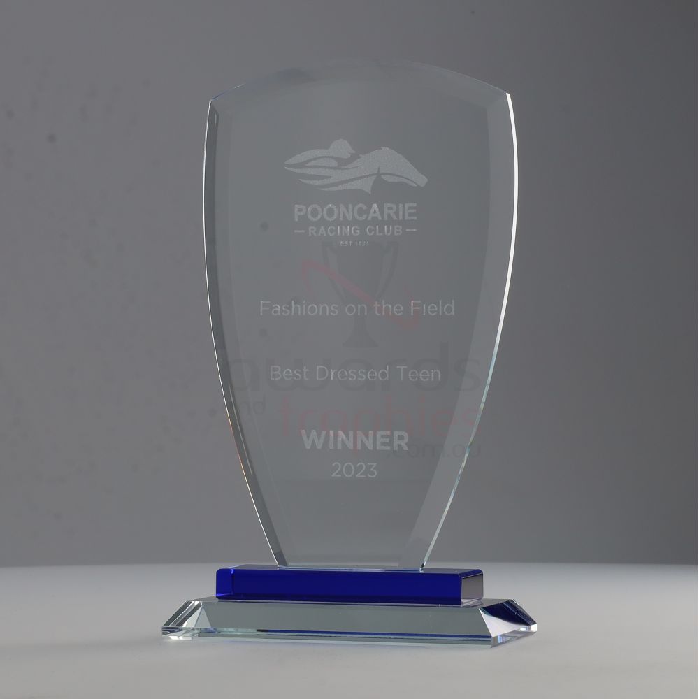 Clear & Blue Glass Shield 185mm