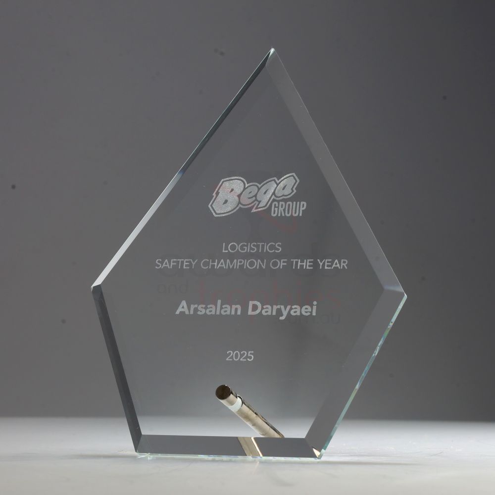 Clear Glass Arrowhead 165mm