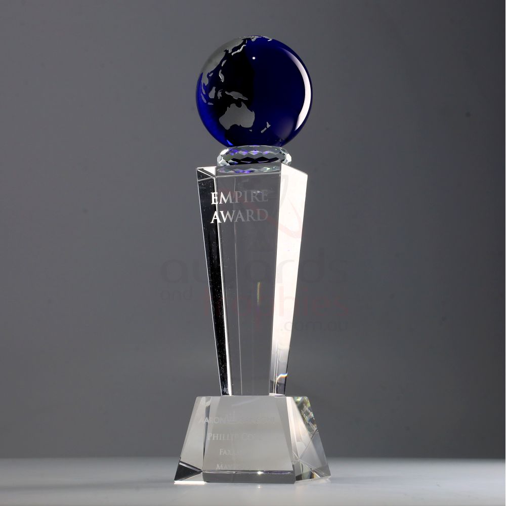 Blue Globe on Tower 220mm