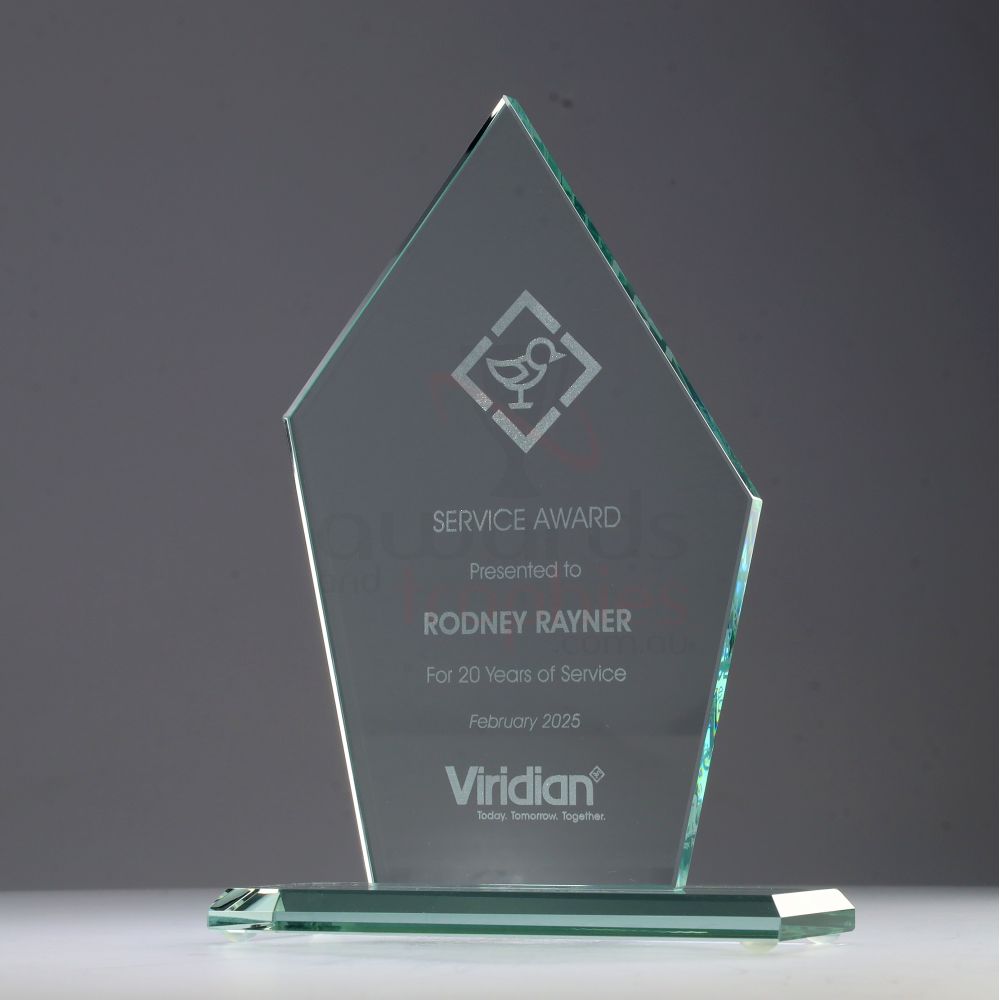 Jade Glass Angular 215mm