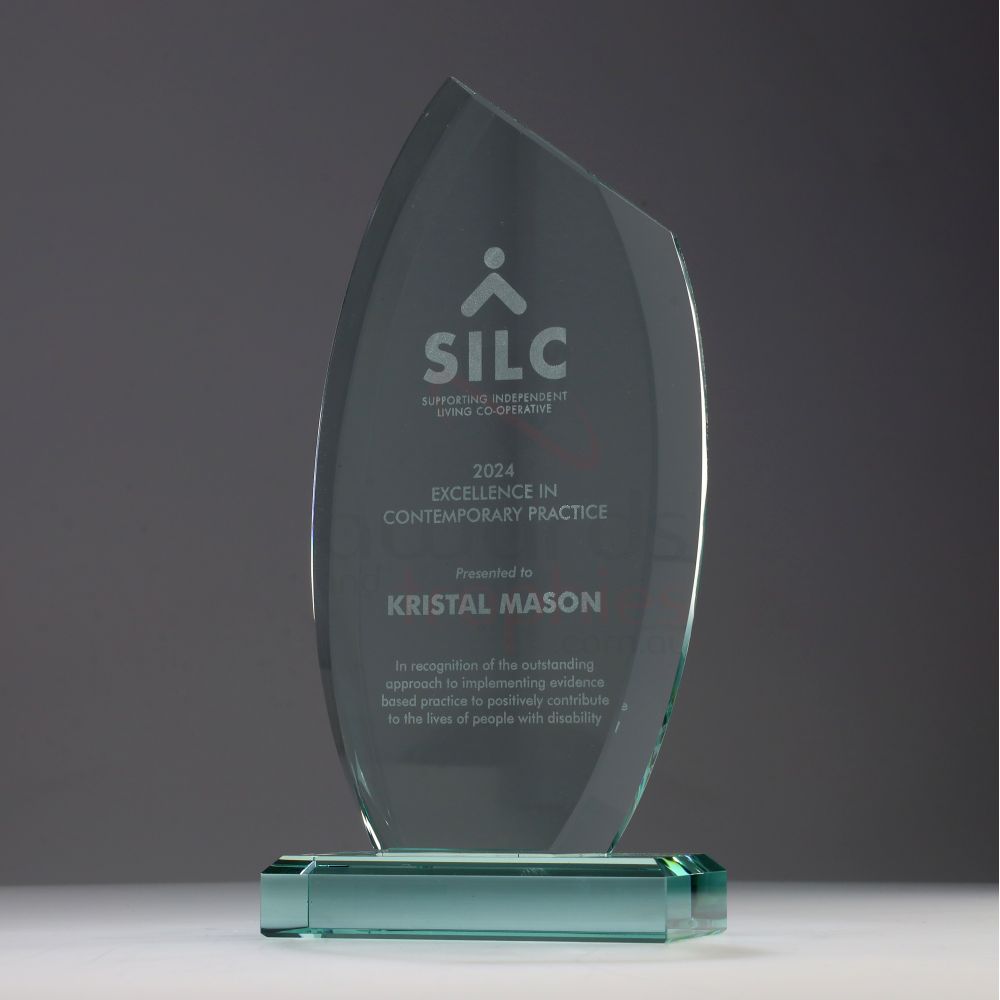 Jade Glass Cut Flame 205mm