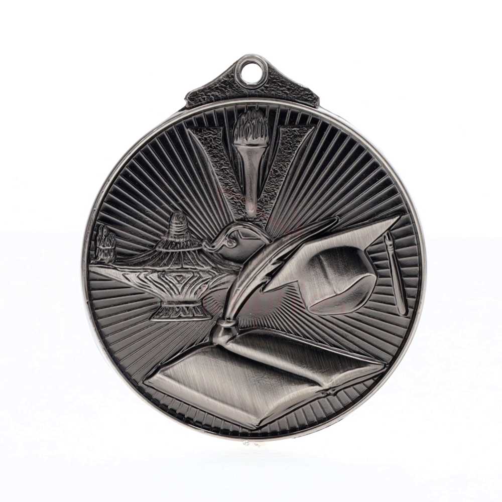 Embossed Knowledge Medal 52mm Silver 