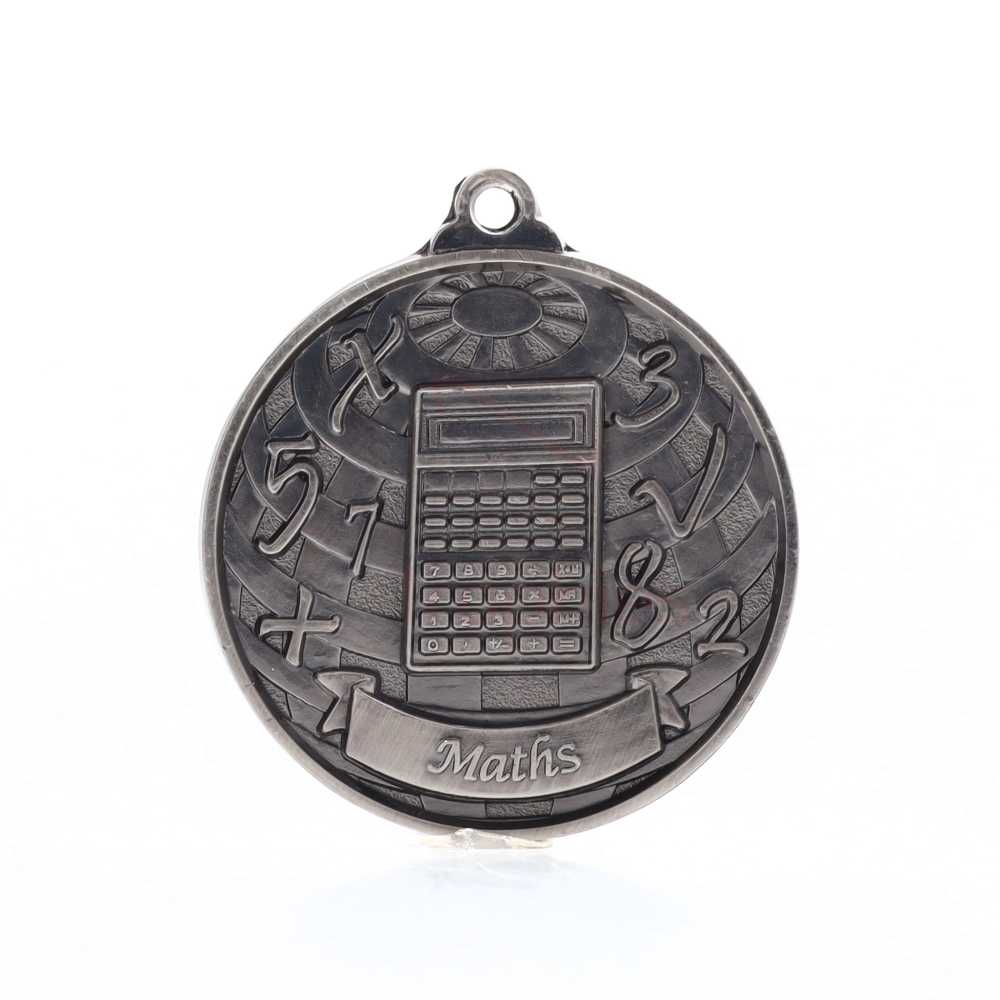Global Maths Medal 50mm Silver 
