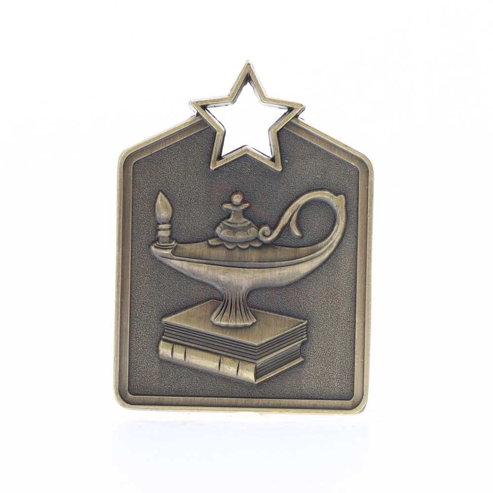 Shield Academic Medal 60mm Gold 
