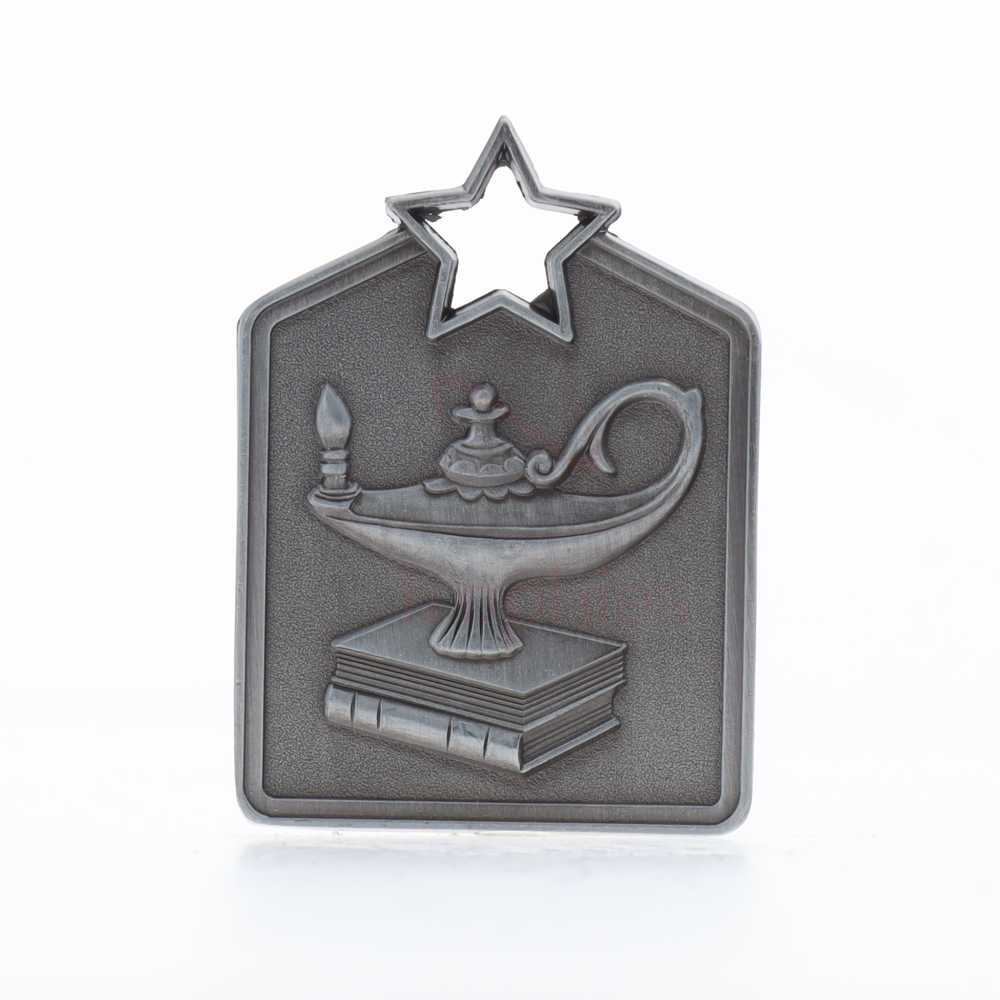 Shield Academic Medal 60mm Silver 
