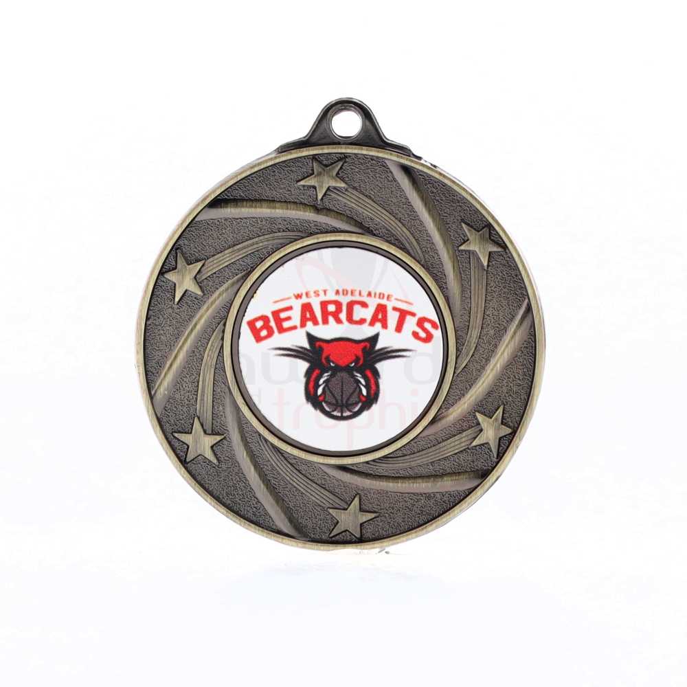 Galaxy Personalised Medal 50mm Gold 