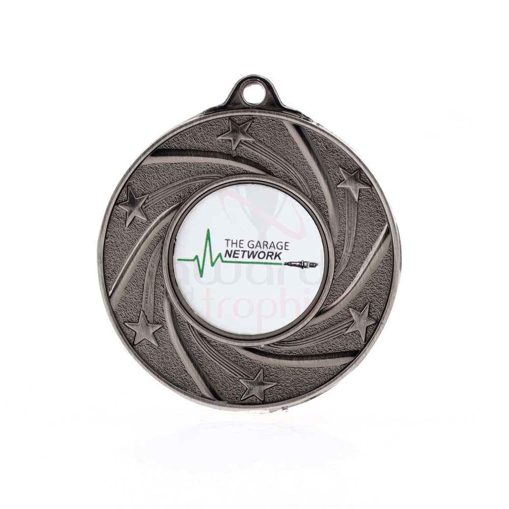 Galaxy Personalised Medal 50mm Silver 