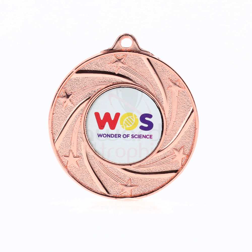 Shiny Galaxy Personalised Medal 50mm Bronze 