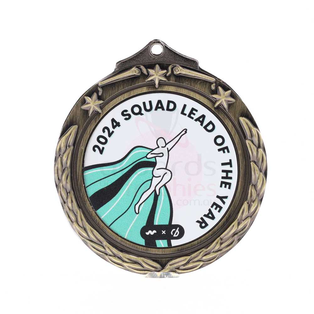 Tristar Personalised Medal 70mm Gold 