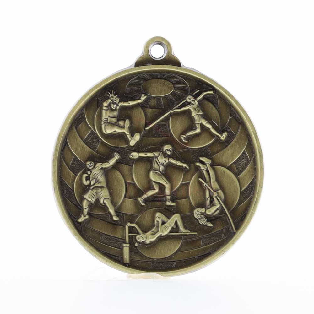 Global Athletics Medal 50mm Gold 