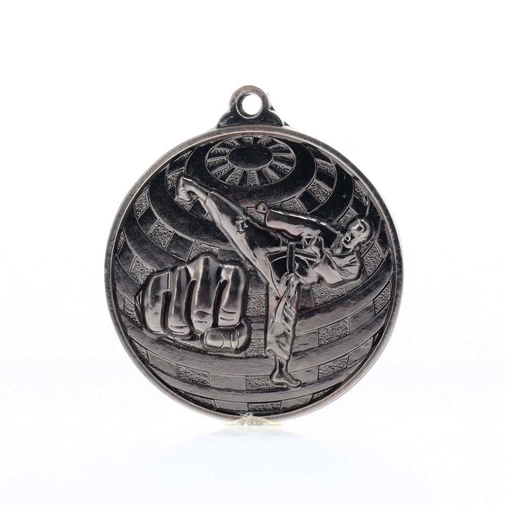 Global Martial Arts Medal 50mm Silver 