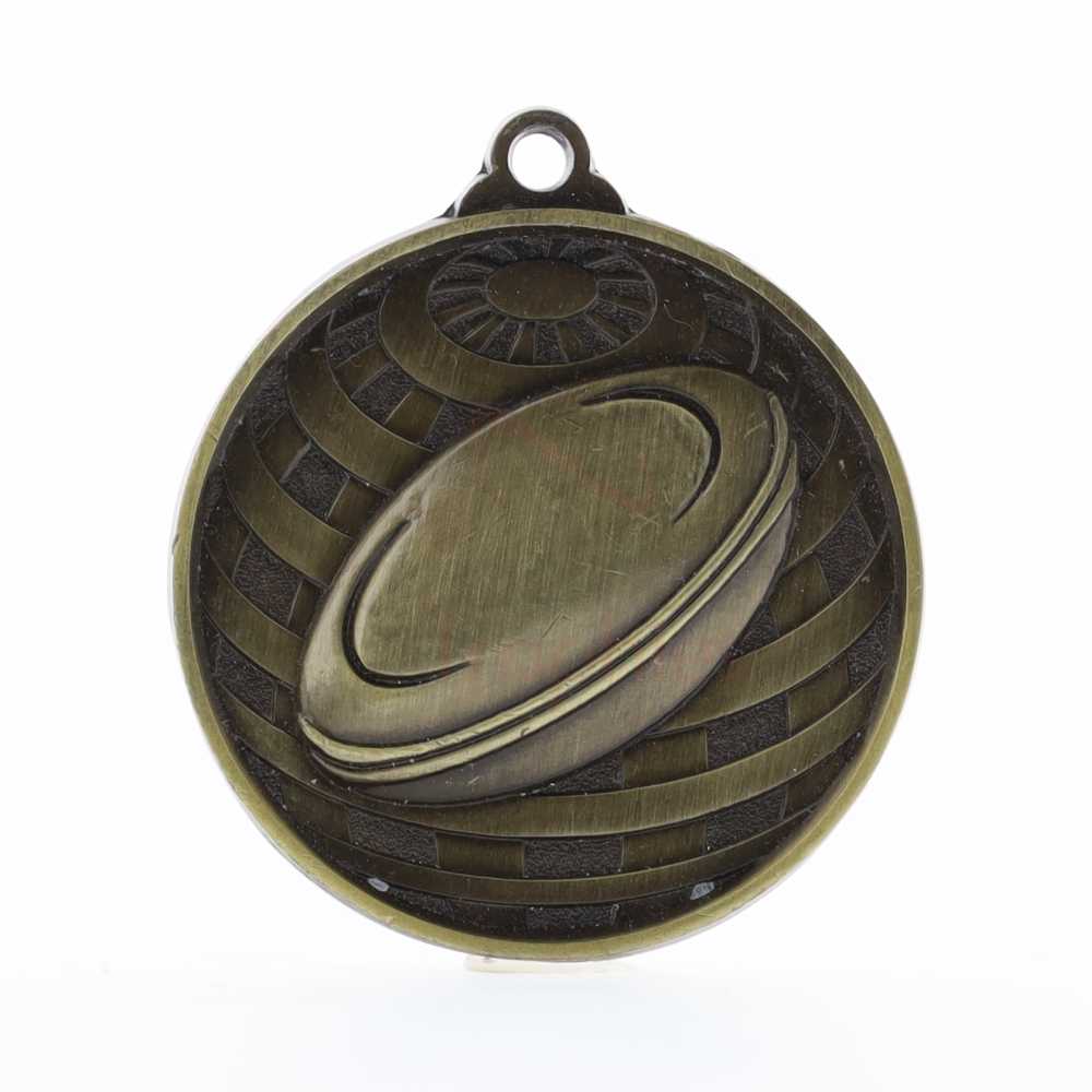 Global Rugby Medal 50mm Gold 