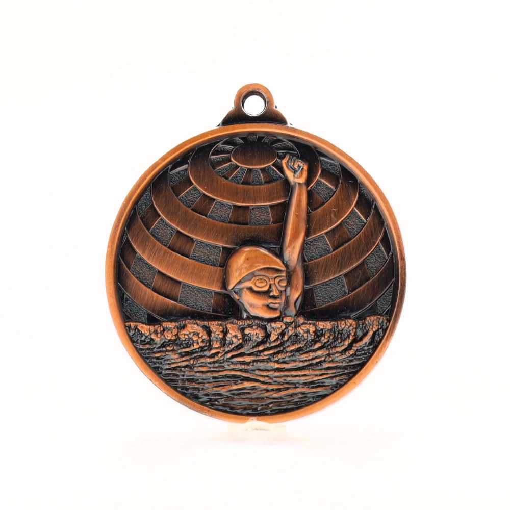 Global Swimming Medal 50mm Bronze 