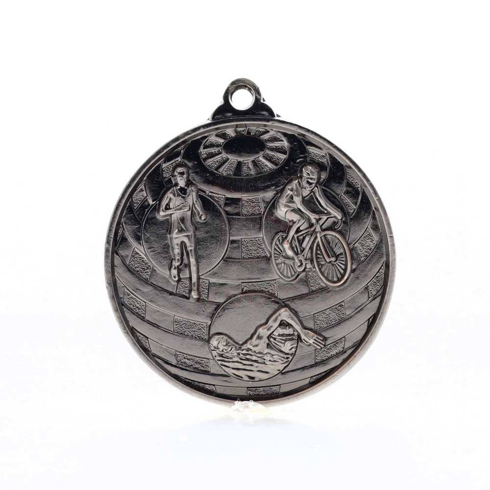 Global Triathlon Medal 50mm Silver 