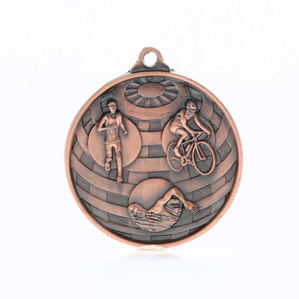 Global Triathlon Medal 50mm Bronze 