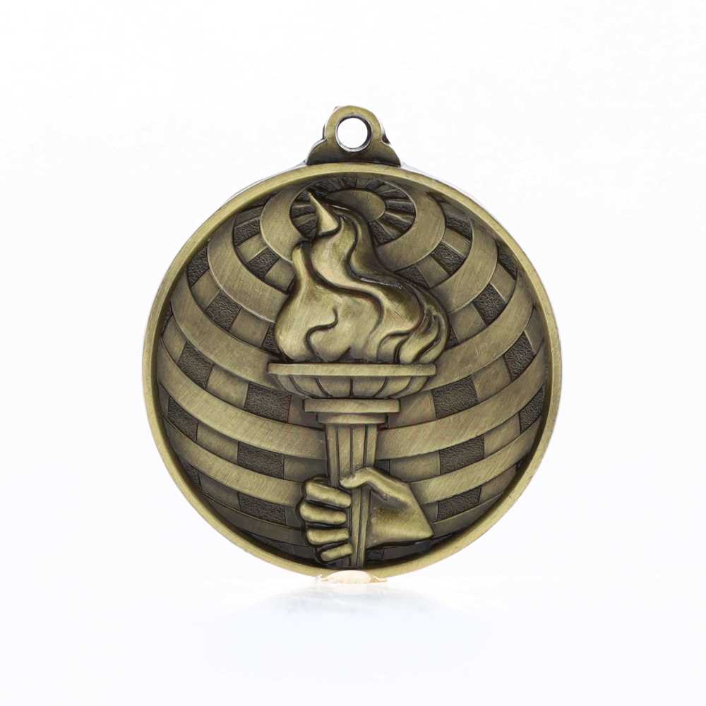 Global Victory Torch Medal 50mm Gold 
