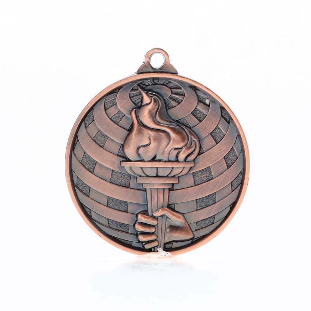 Global Victory Torch Medal 50mm Bronze 