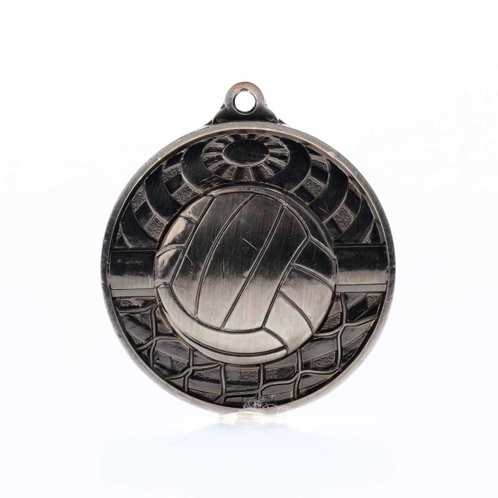 Global Volleyball Medal 50mm Silver 