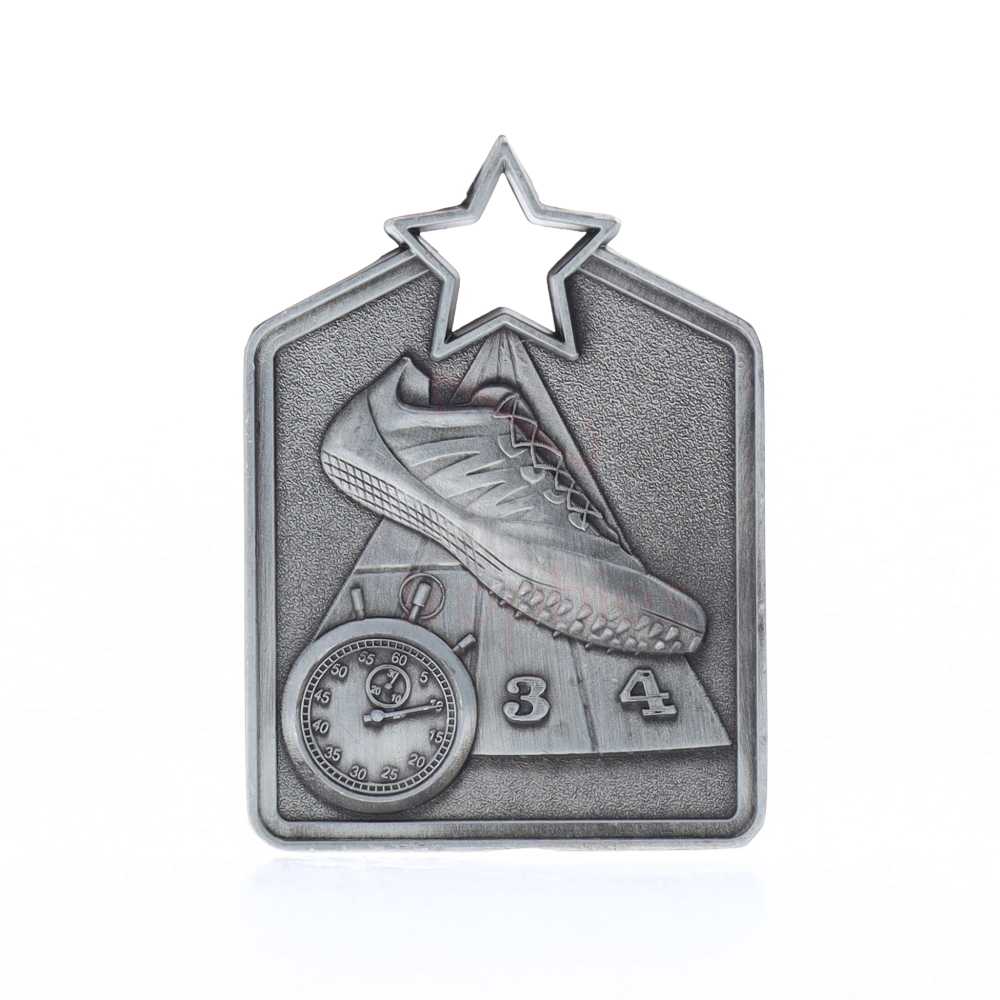 Shield Medal Track 60mm Silver 