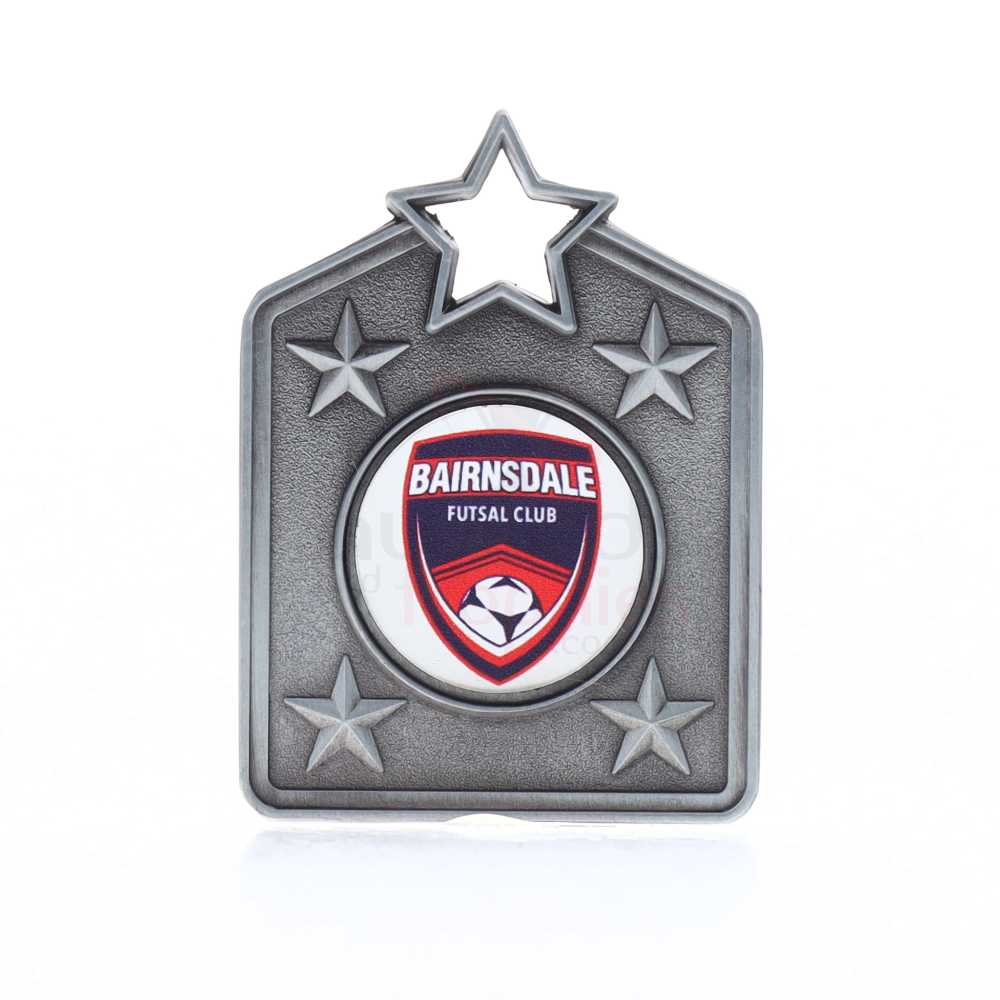 Personalised Shield Medal 60mm Silver