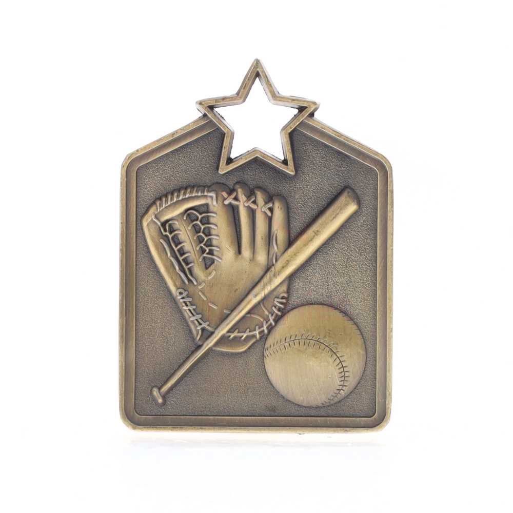 Shield Medal Baseball 60mm Gold