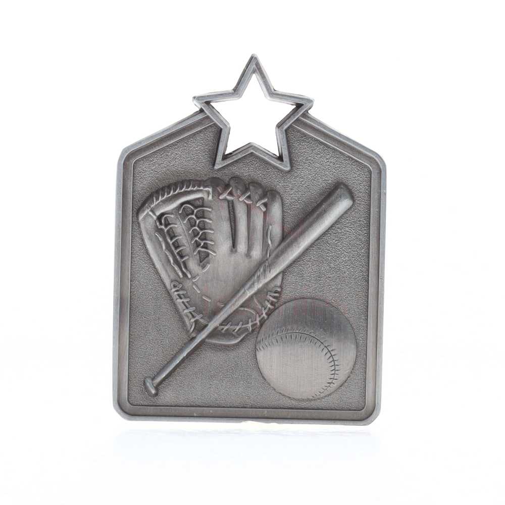 Shield Medal Baseball 60mm Silver