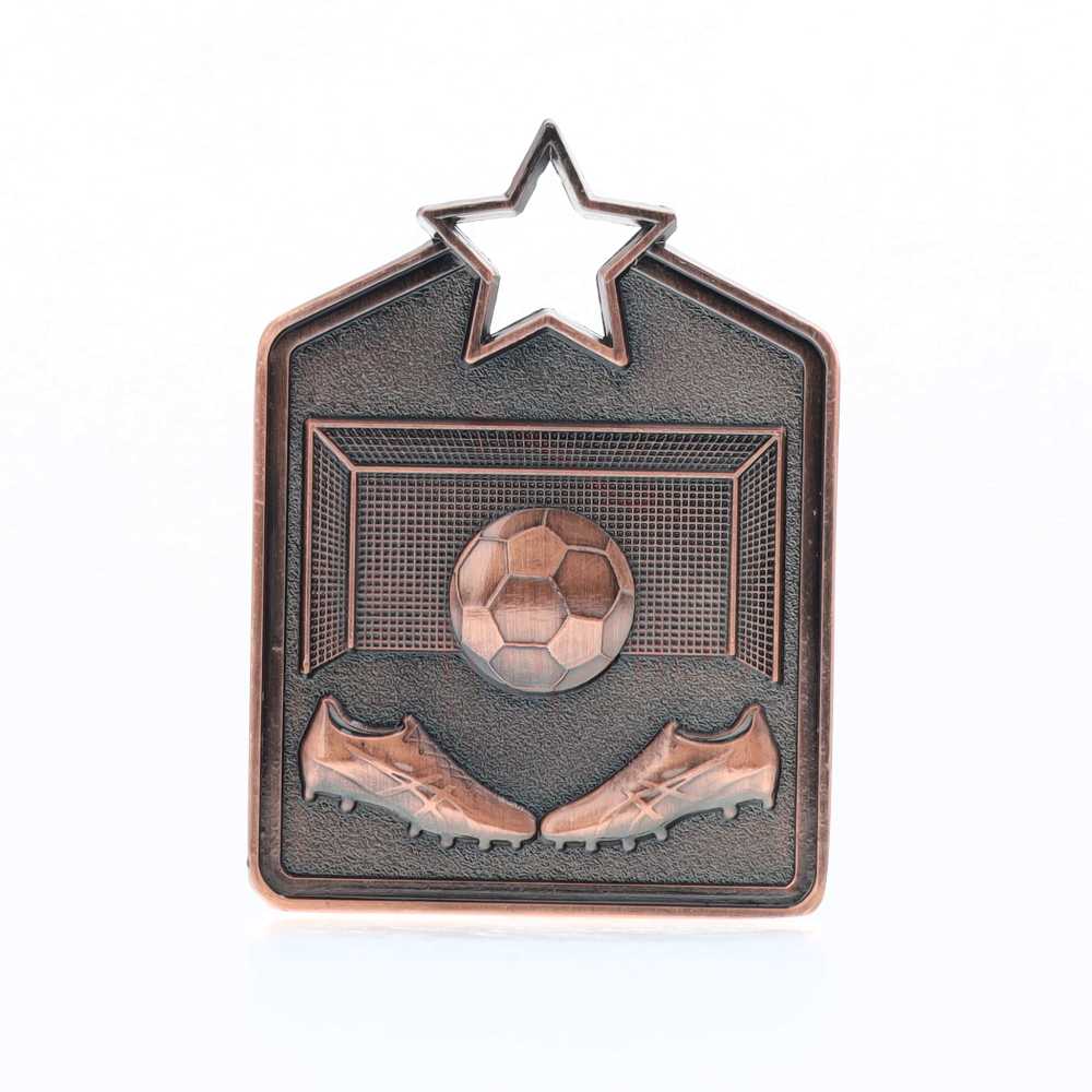 Shield Medal Soccer 60mm Bronze