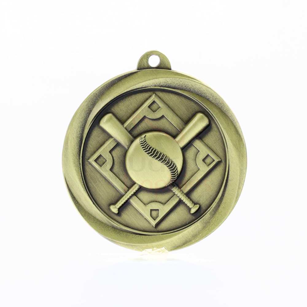 Econo Baseball Medal 50mm Gold