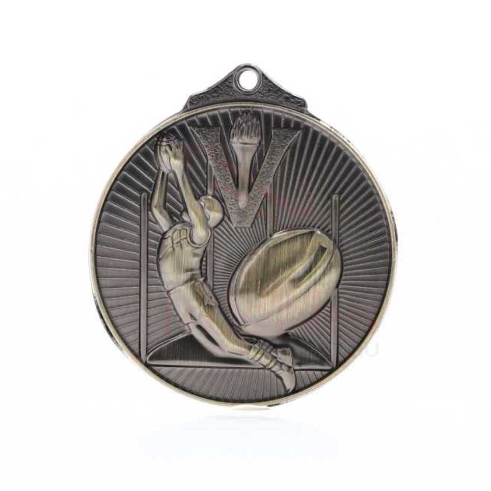 Embossed Aussie Rules Medal 52mm Gold