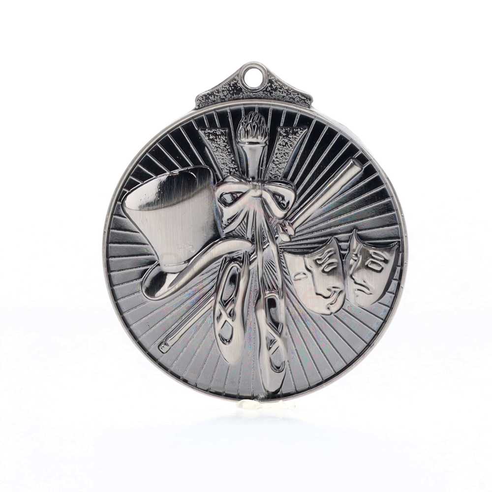 Embossed Dance/Drama Medal 52mm Silver