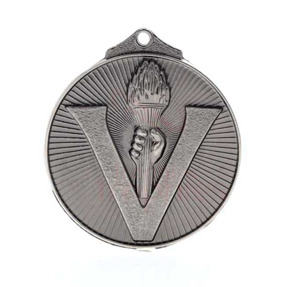 Embossed Achievement Medal 52mm Silver