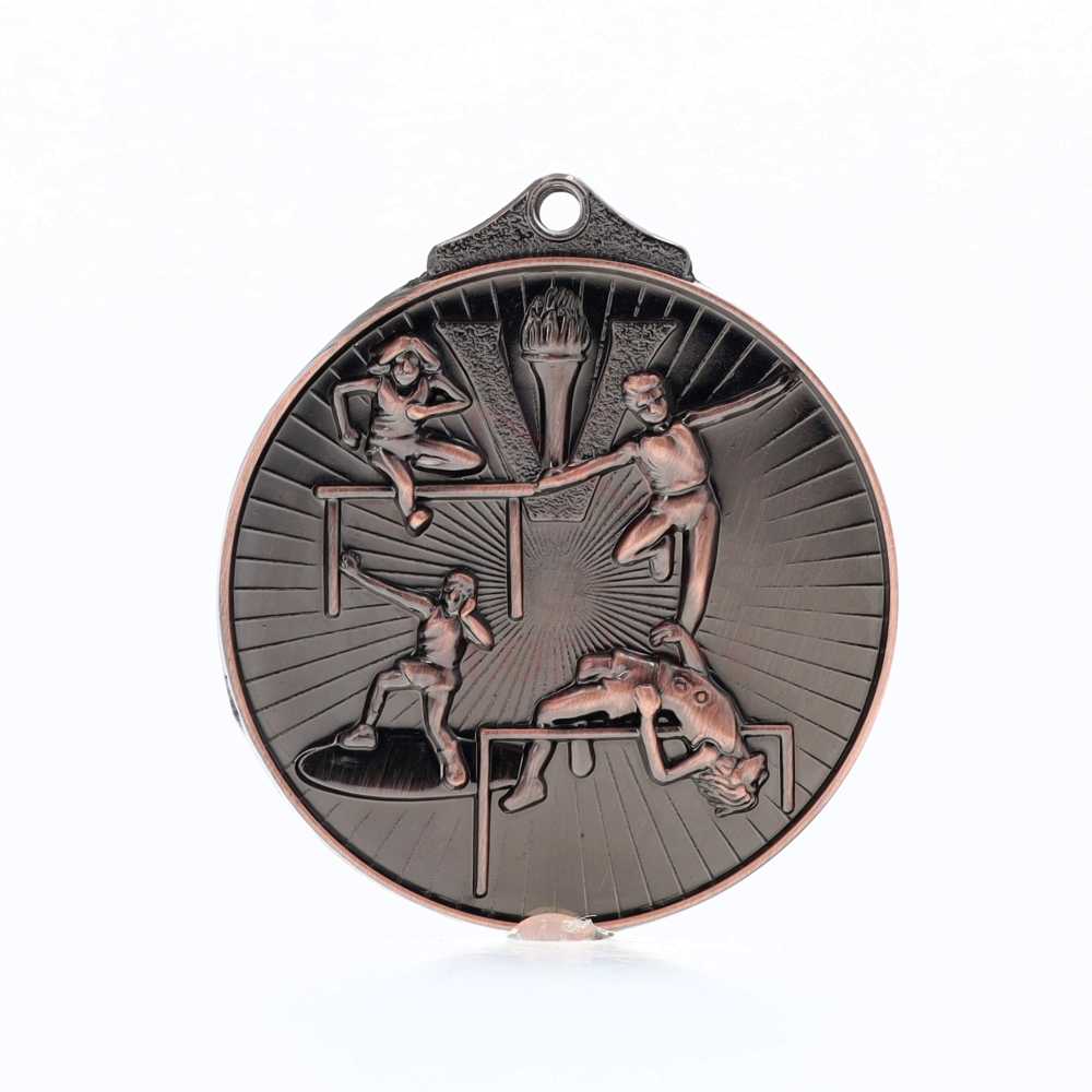 Embossed Athletics Medal 52mm Bronze