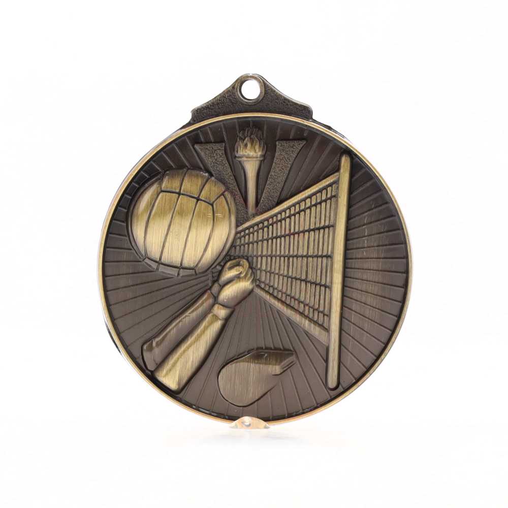 Embossed Volleyball Medal 52mm Gold