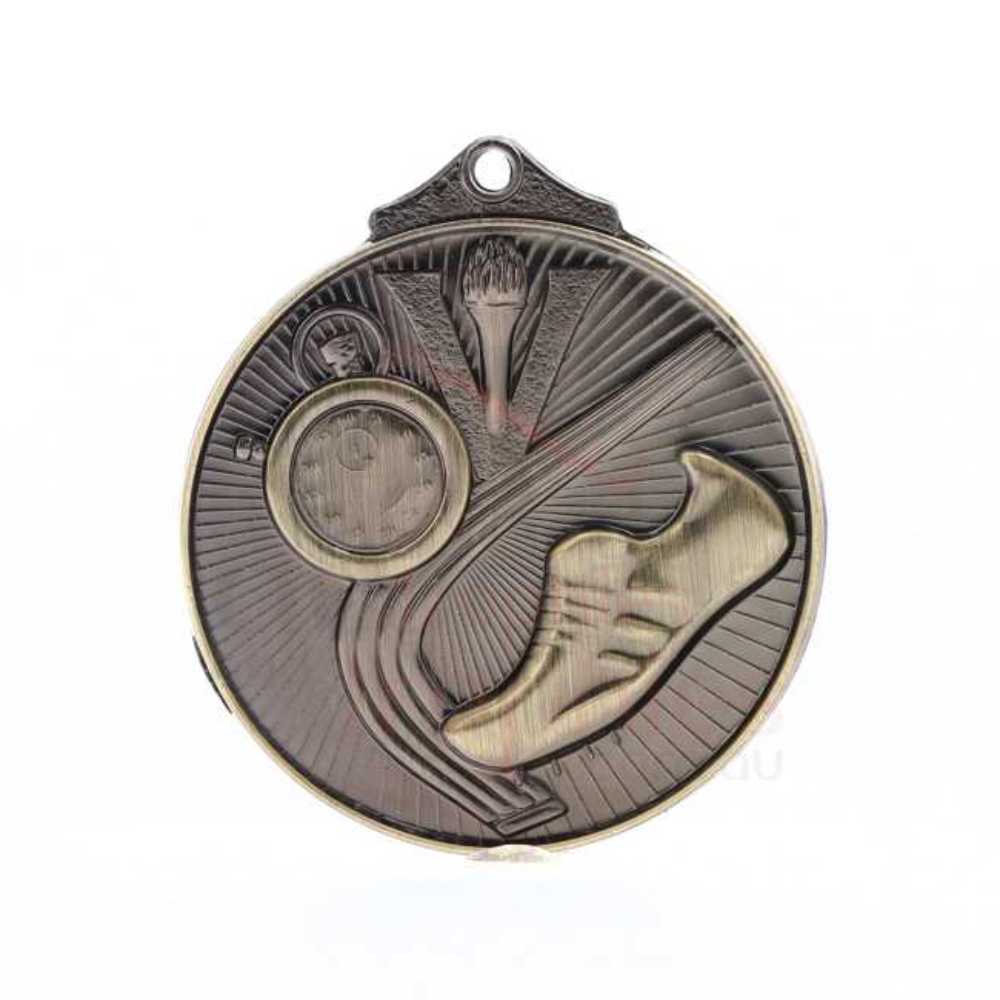 Embossed Track Medal 52mm Gold