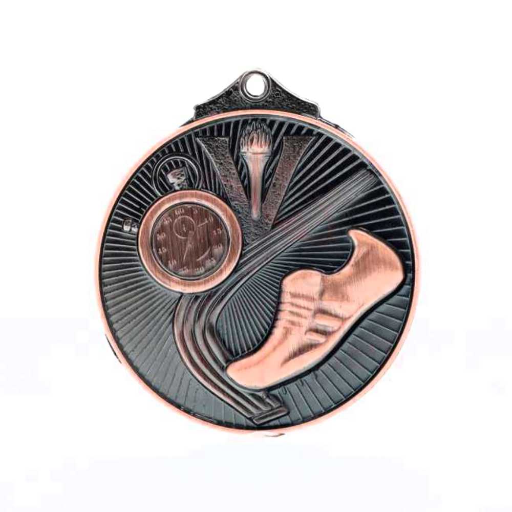 Embossed Track Medal 52mm Bronze