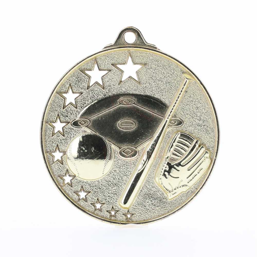 Star Baseball Medal 52mm Gold
